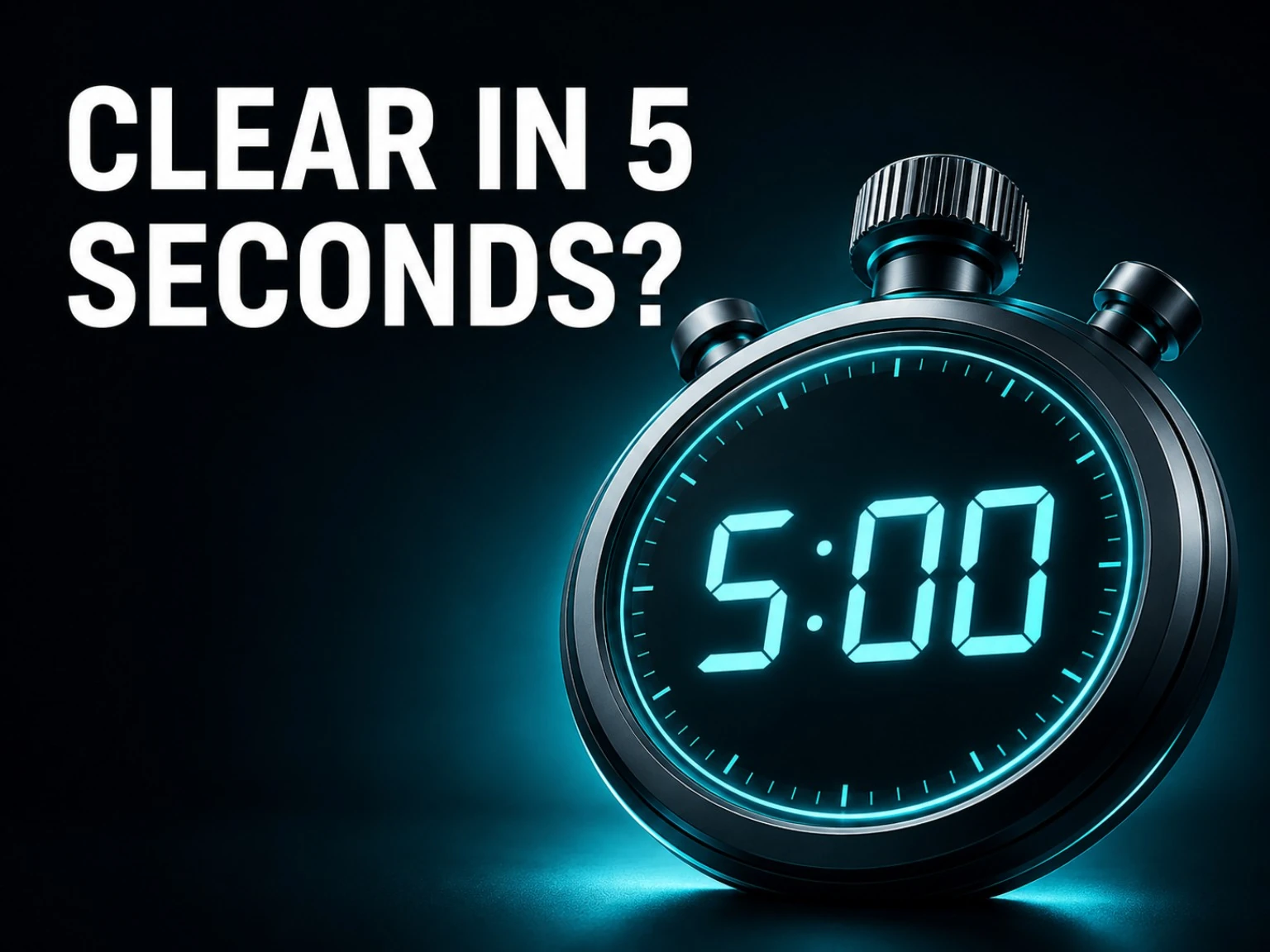 Website card about being clear in five seconds