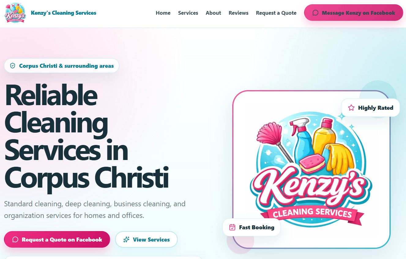 Cleaning service website demo preview