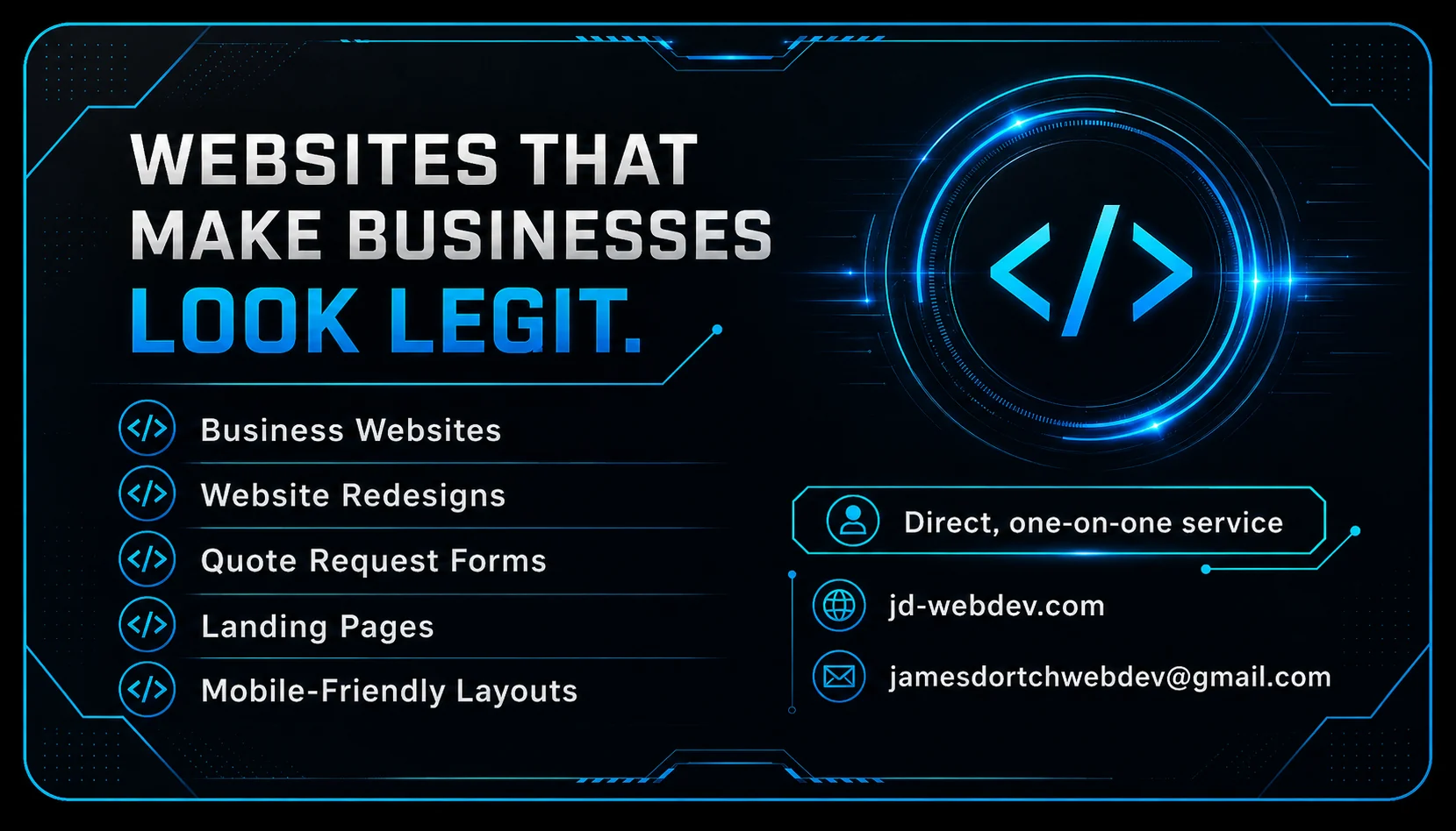 JD Web Design service card artwork