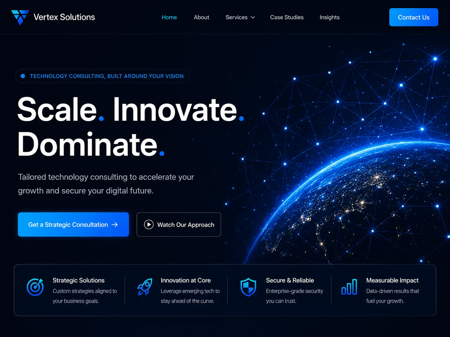 Professional website example artwork